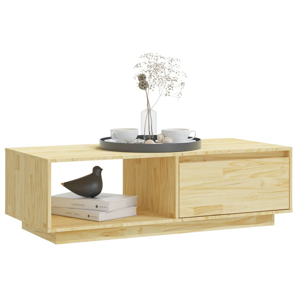 Table basse 110x50x33,5 cm bois de pin massif - XIOS