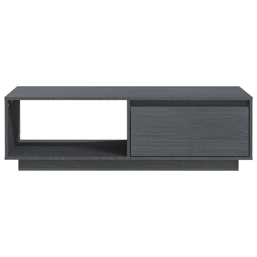 Table basse gris 110x50x33,5 cm bois de pin massif - XIOS