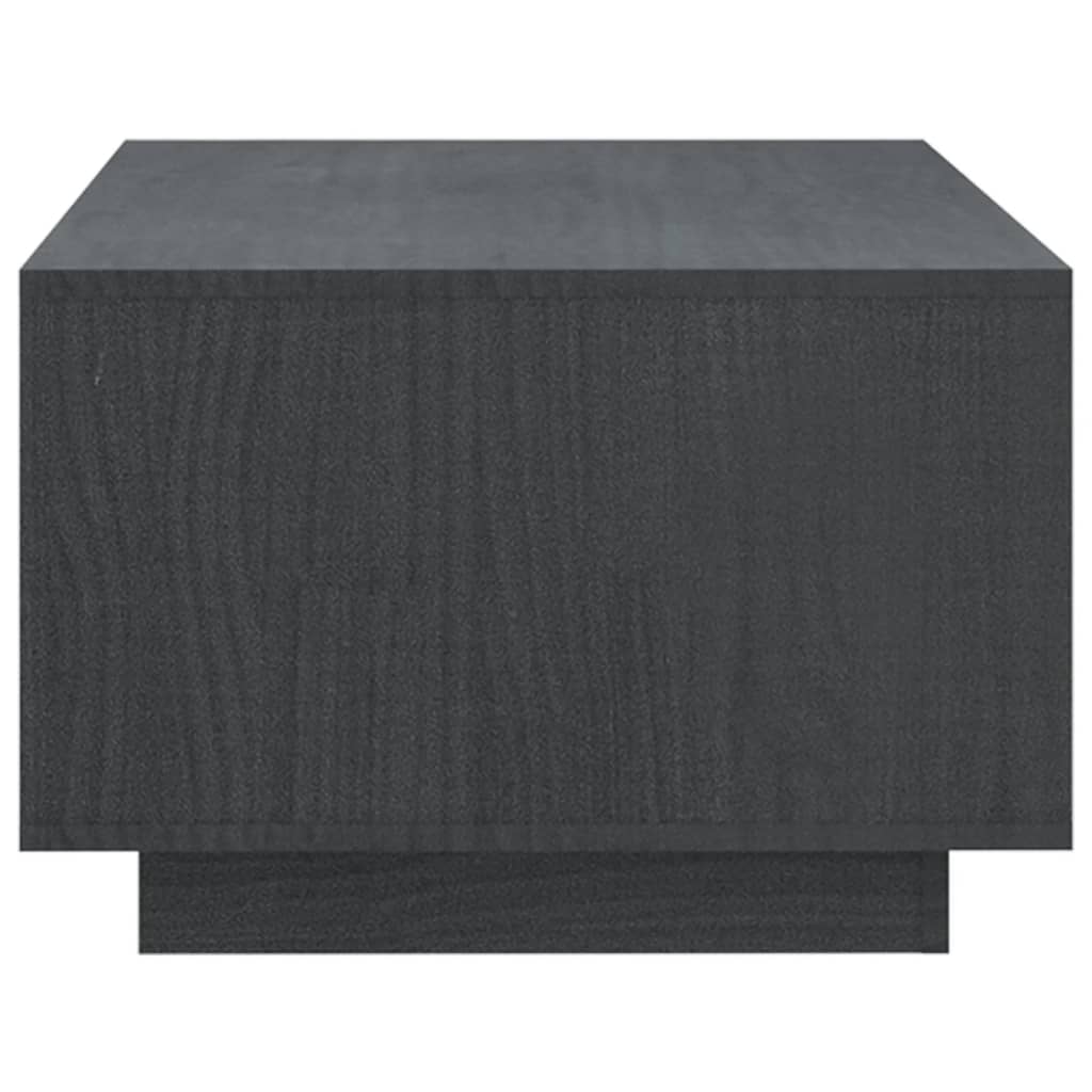 Table basse gris 110x50x33,5 cm bois de pin massif - XIOS