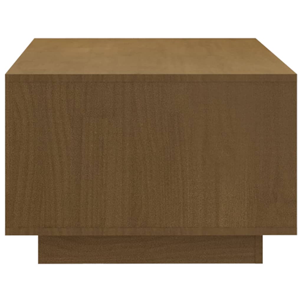 Table basse marron miel 110x50x33,5 cm bois de pin massif - XIOS