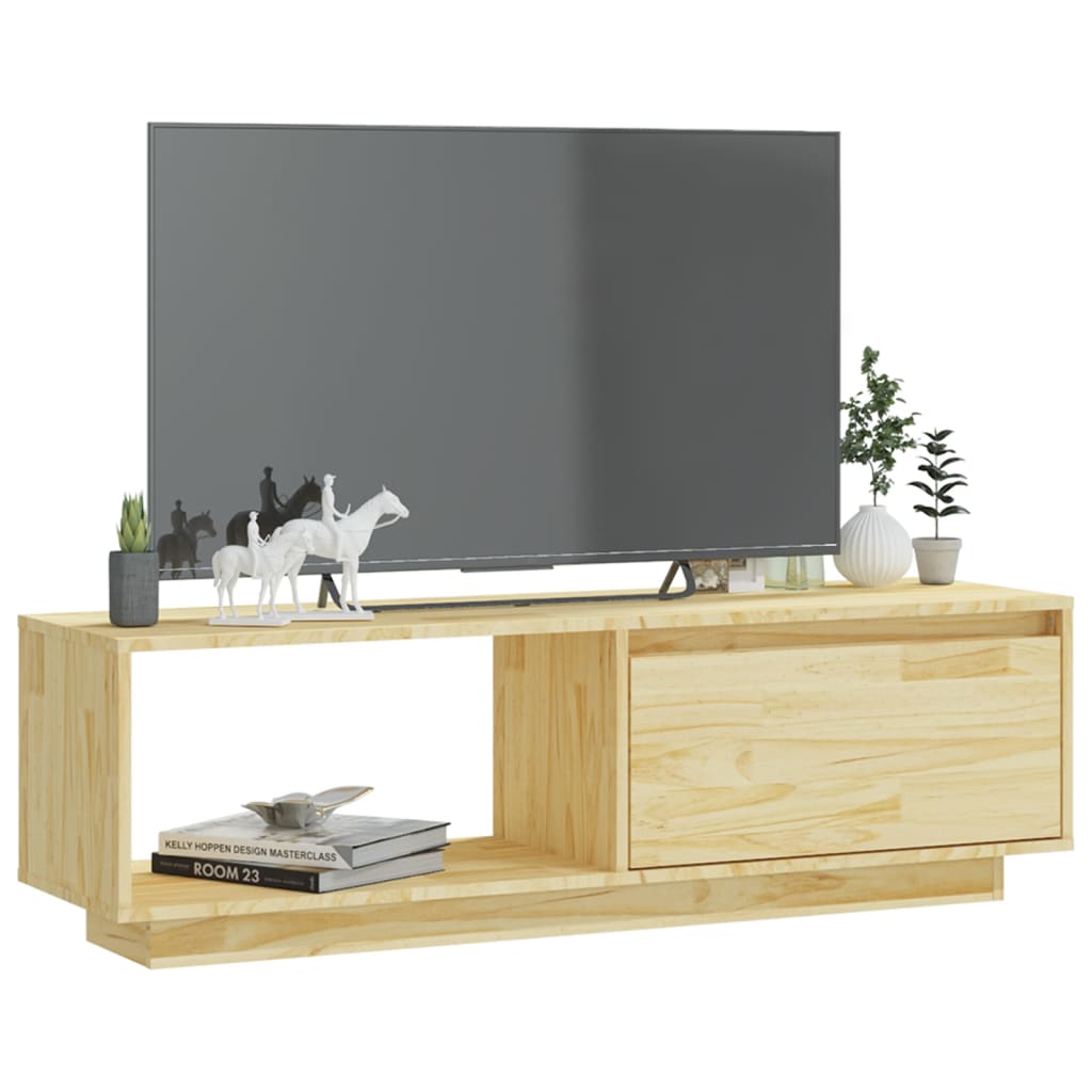 Meuble TV 110x30x33,5 cm Bois de pin massif - XIOS