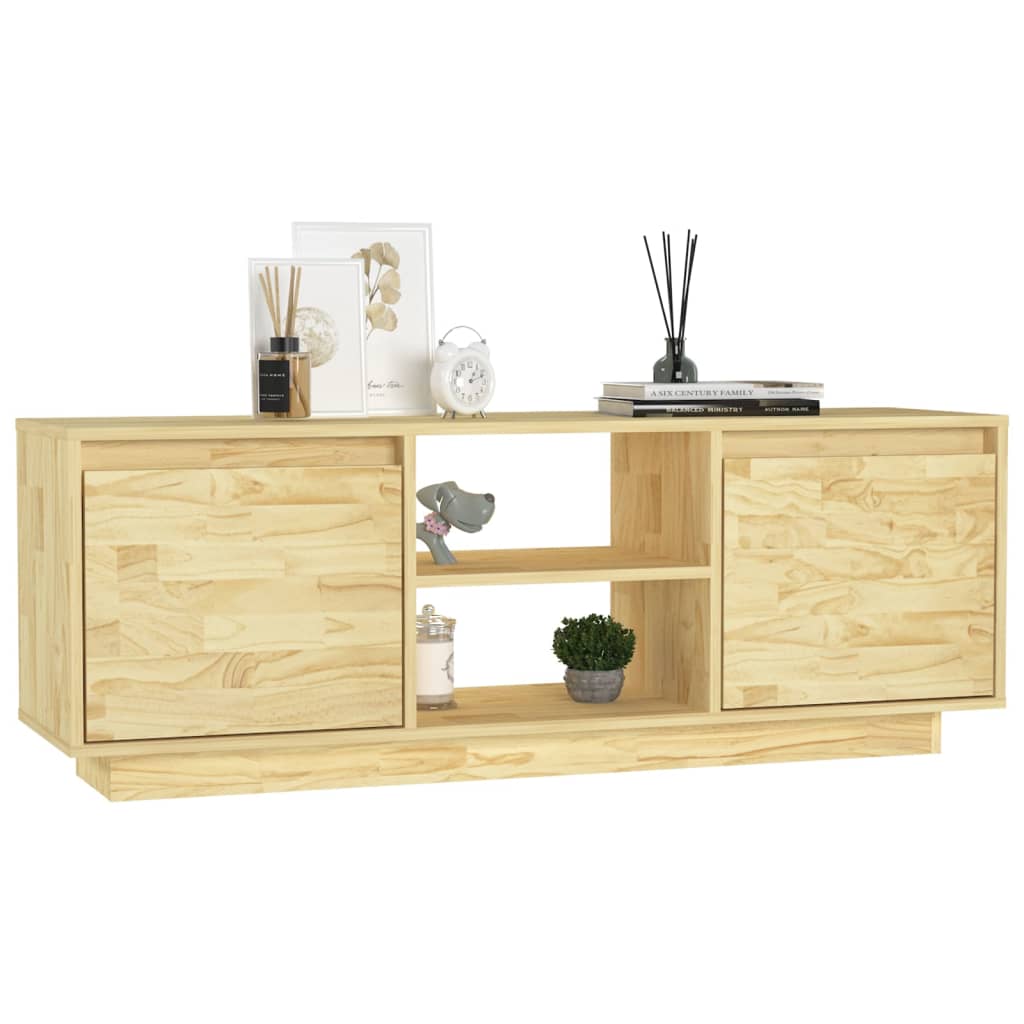 Meuble TV 110x30x40 cm bois de pin massif - XIOS