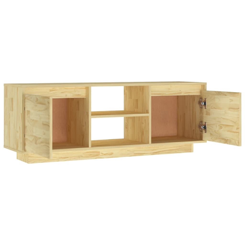 Meuble TV 110x30x40 cm bois de pin massif - XIOS