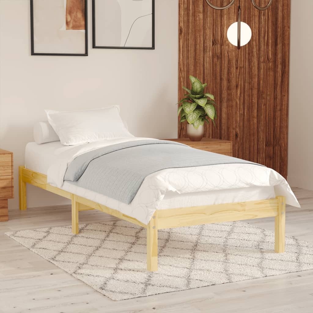 Cadre de lit sans matelas bois massif 100x200 cm - XIOS