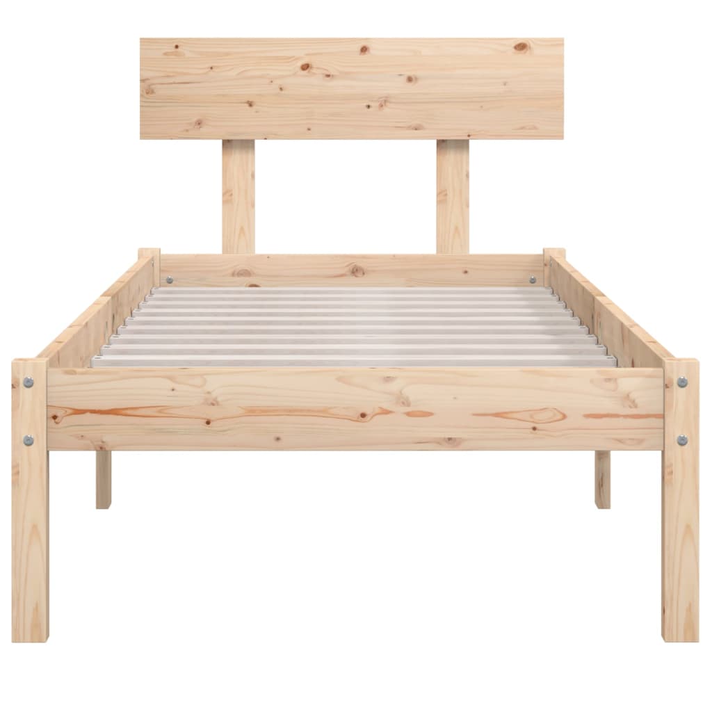 Cadre de lit sans matelas bois massif 90x200 cm - XIOS
