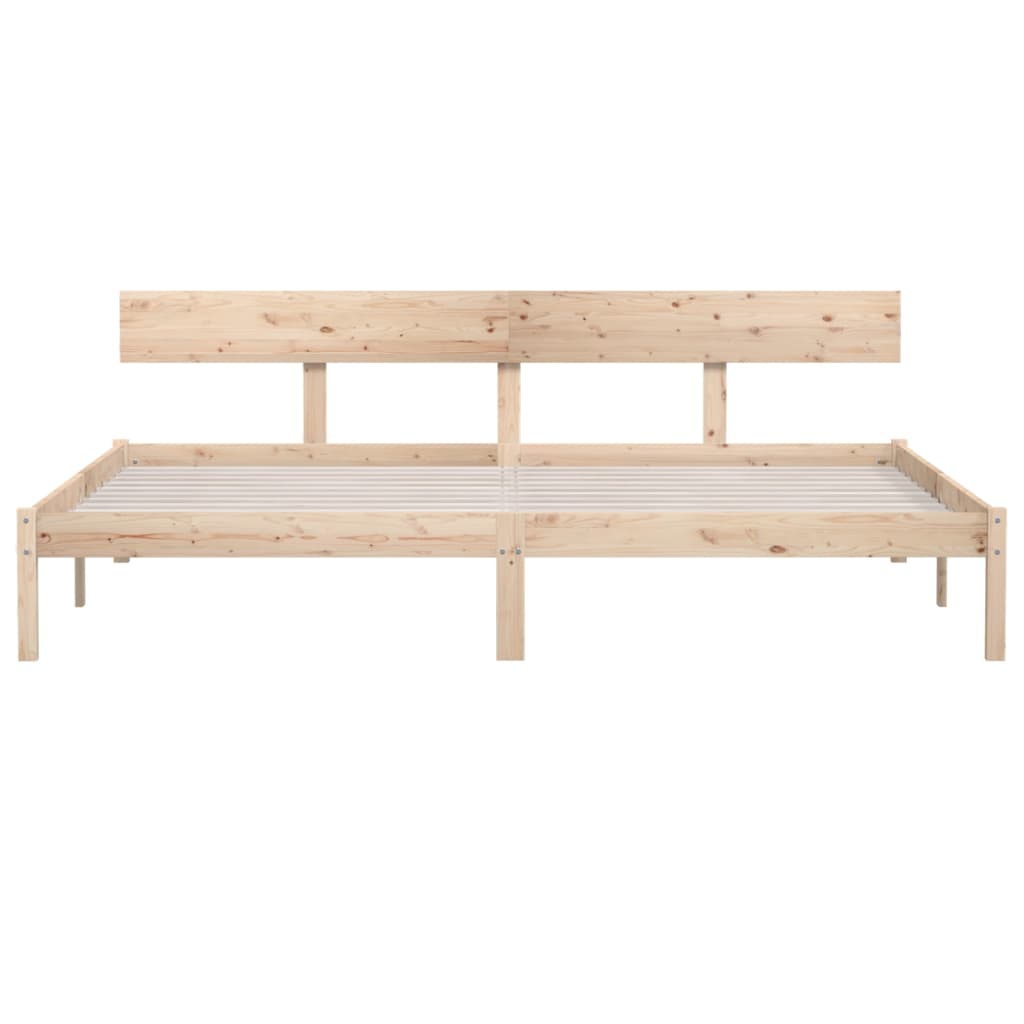 Cadre de lit sans matelas bois massif 200x200 cm - XIOS