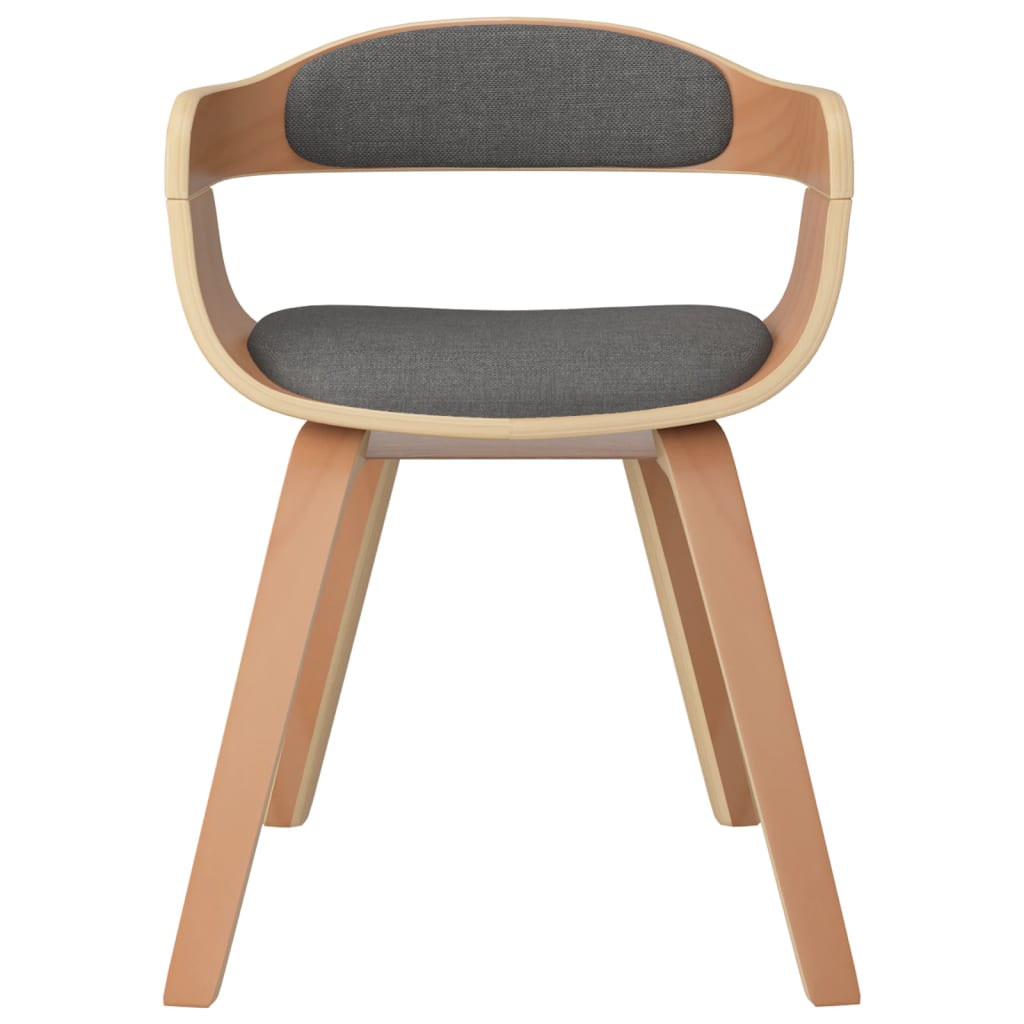 Chaises à manger lot de 4 gris clair bois courbé et tissu - XIOS