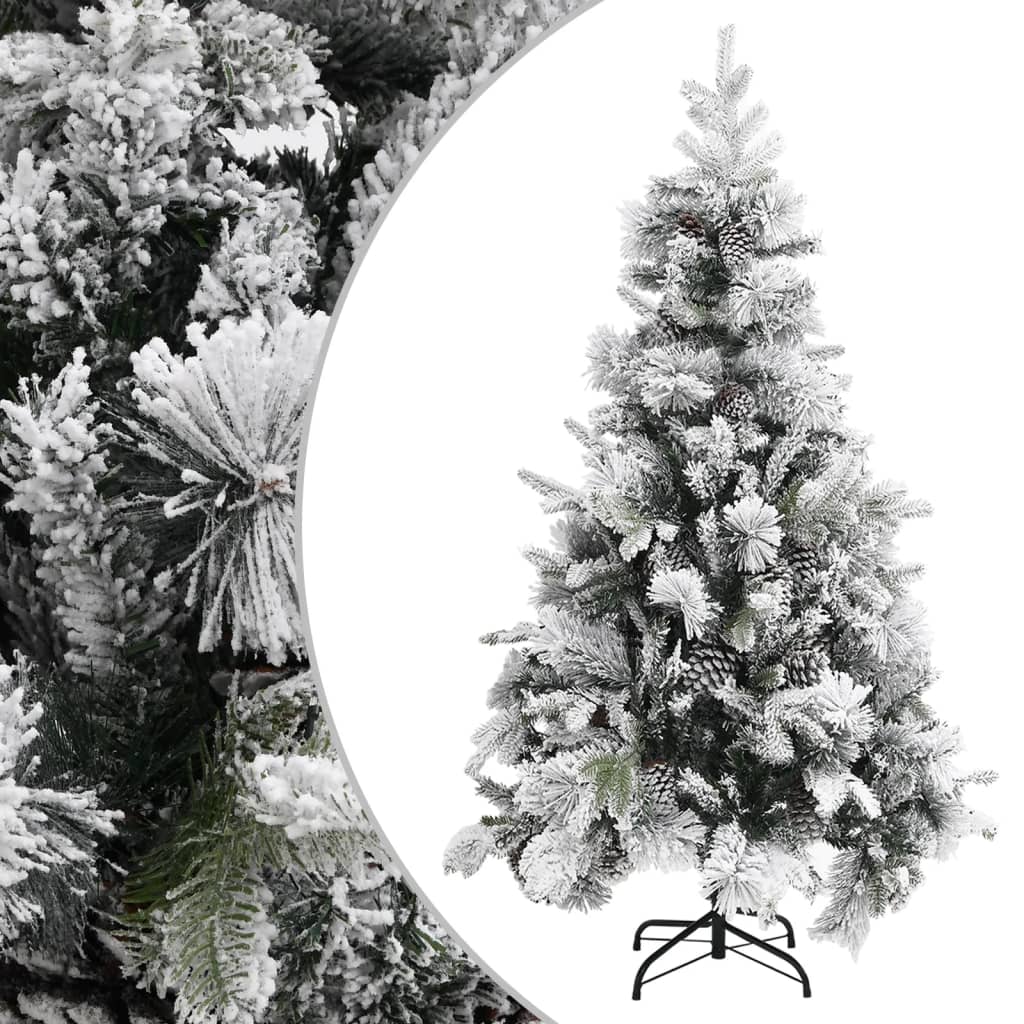 Sapin de Noël à flocons de neige et pommes de pin 195 cm PVC/PE - XIOS