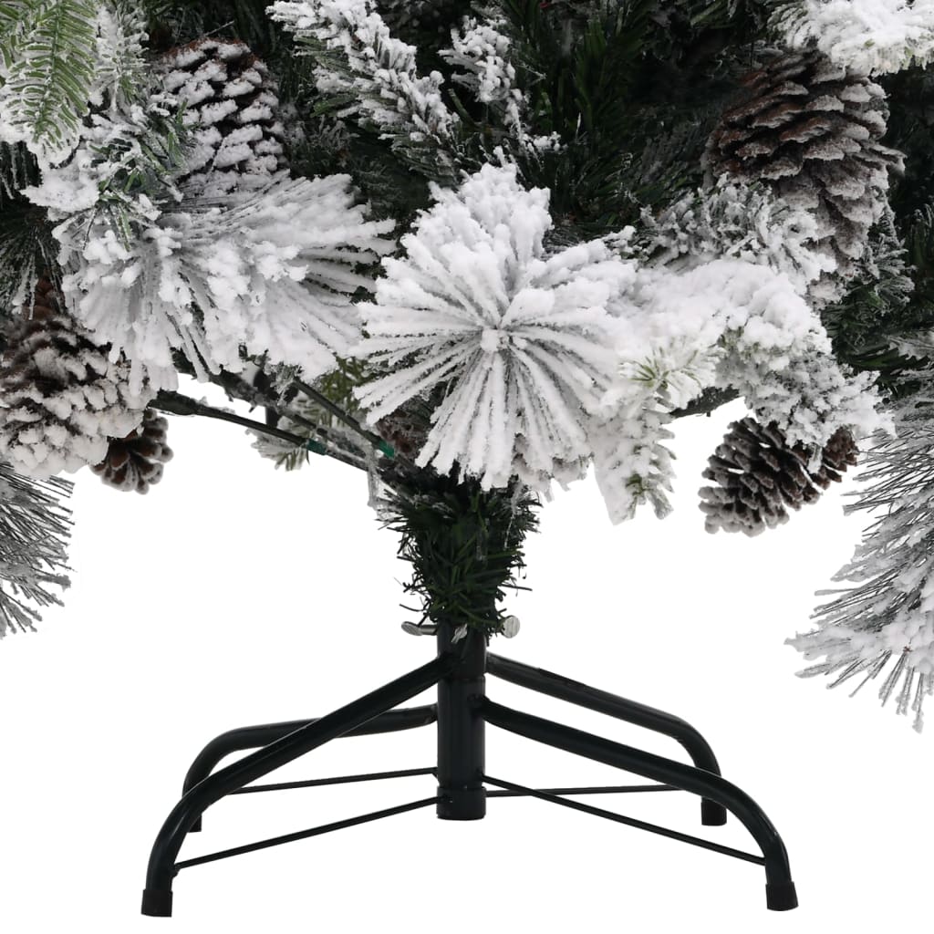 Sapin de Noël à flocons de neige et pommes de pin 195 cm PVC/PE - XIOS