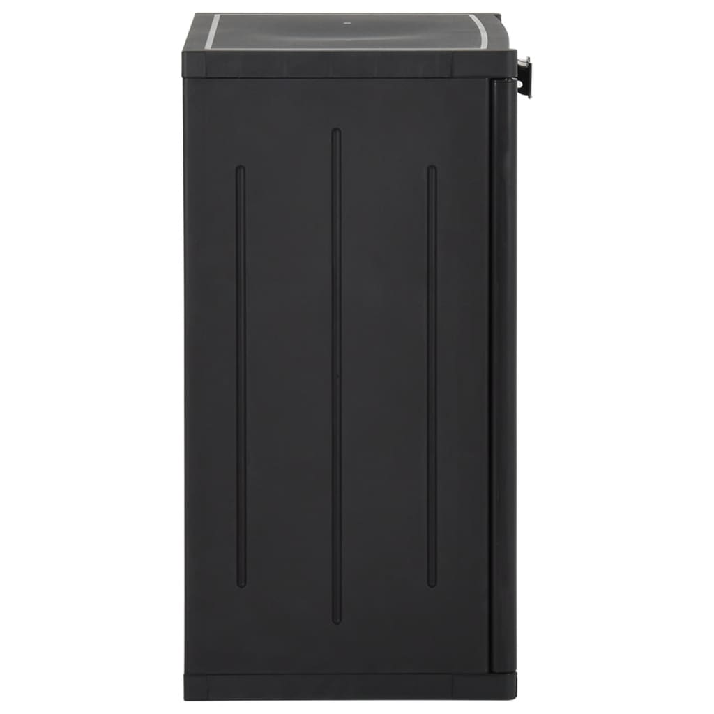 Armoire de rangement de jardin Noir 65x45x88 cm PP Rotin - XIOS