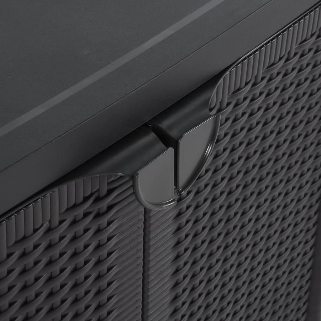 Armoire de rangement de jardin Noir 65x45x88 cm PP Rotin - XIOS