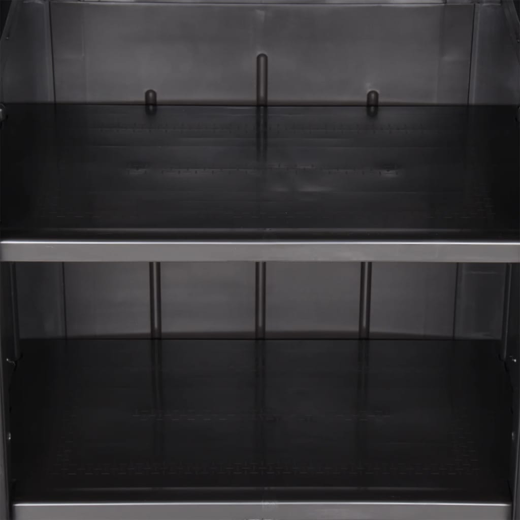 Armoire de rangement de jardin Noir 65x45x172 cm PP Rotin - XIOS