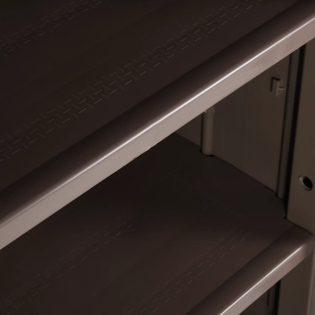 Armoire de rangement jardin Marron 65x45x172 cm PP Aspect bois - XIOS