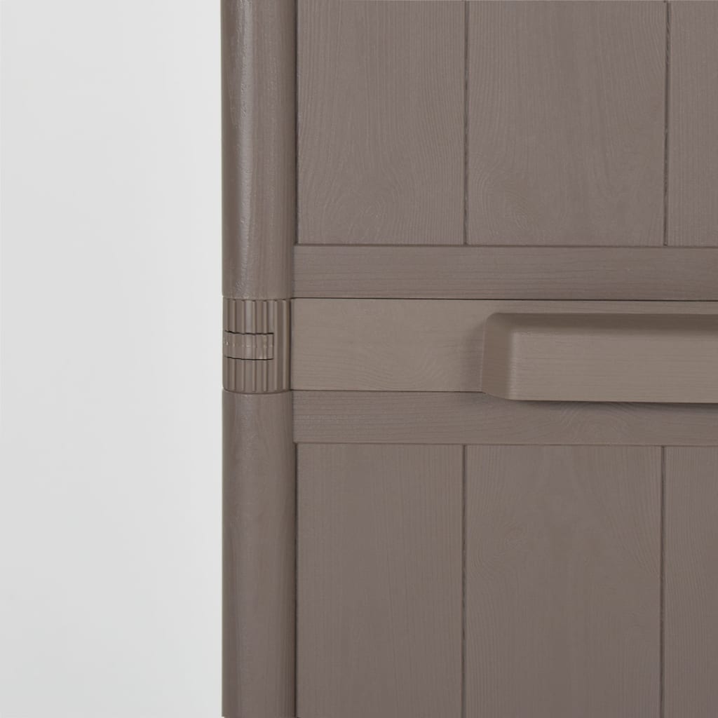 Armoire de rangement jardin Marron 65x45x172 cm PP Aspect bois - XIOS