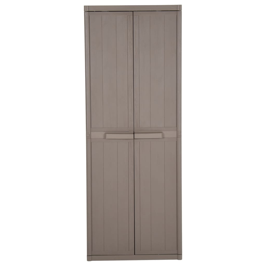 Armoire de rangement jardin Marron 65x45x172 cm PP Aspect bois - XIOS