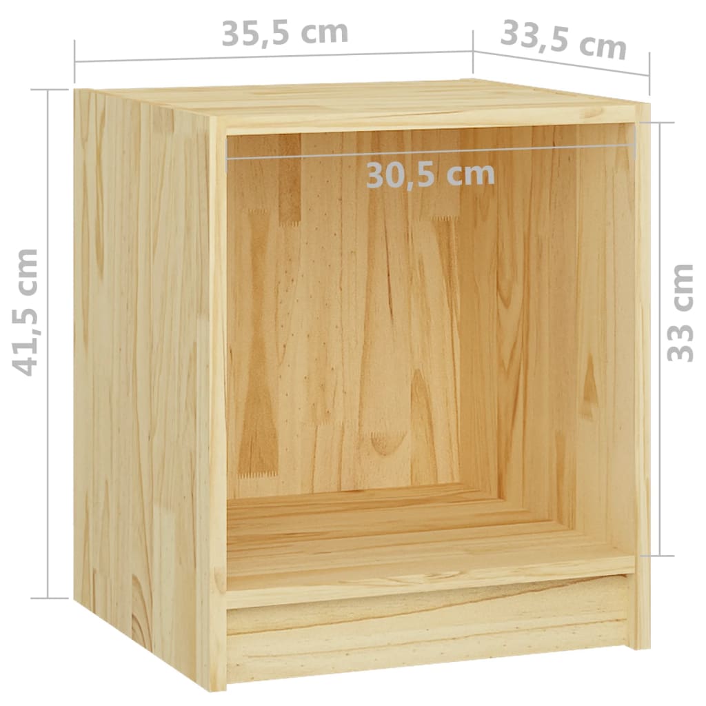 Table de chevet 35,5x33,5x41,5 cm bois de pin massif - XIOS