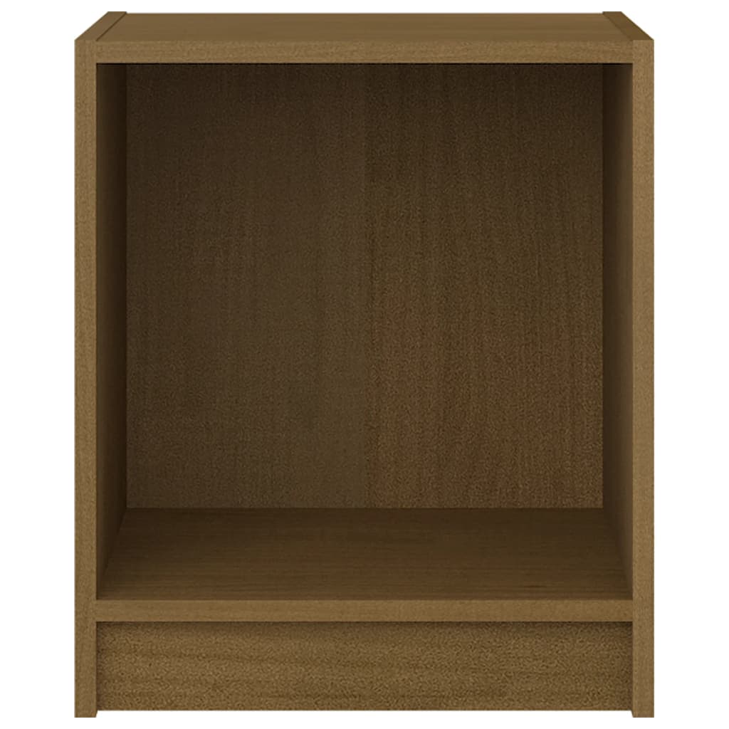 Table de chevet Marron miel 35,5x33,5x41,5cm Bois de pin massif - XIOS
