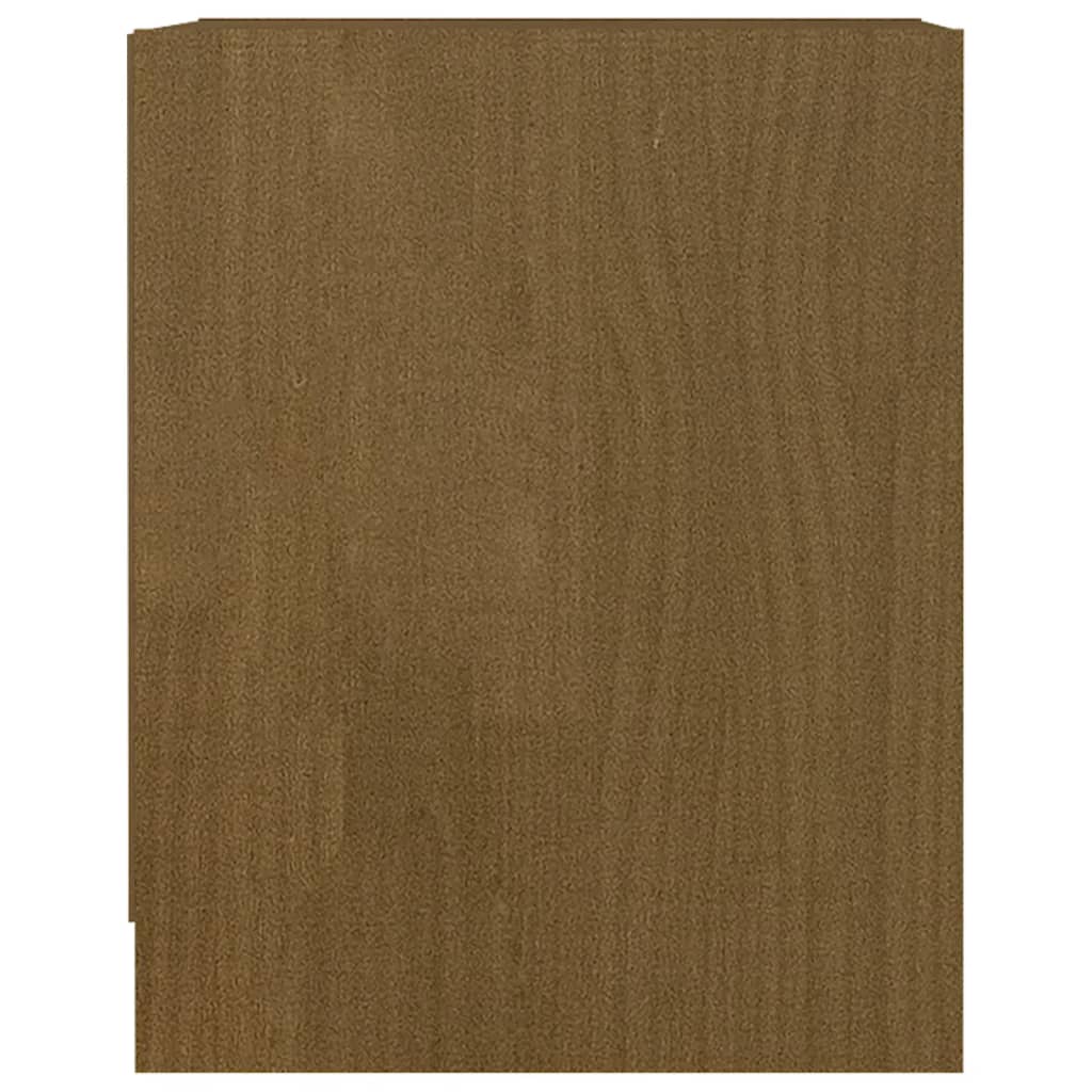 Table de chevet Marron miel 35,5x33,5x41,5cm Bois de pin massif - XIOS