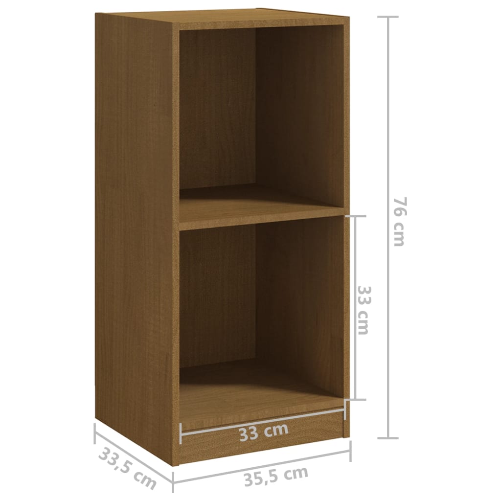 Armoire d'appoint Marron miel 35,5x33,5x76cm Bois de pin massif - XIOS
