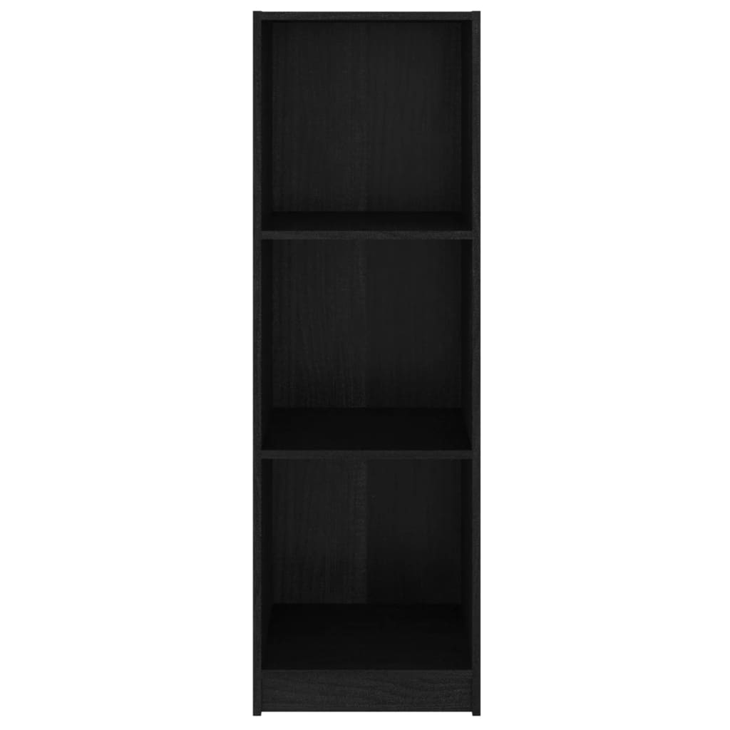 Bibliothèque/Séparateur de pièce Noir 36x33x110 cm Pin massif - XIOS