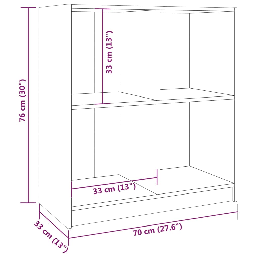 Buffet 70x33x76 cm bois de pin massif - XIOS