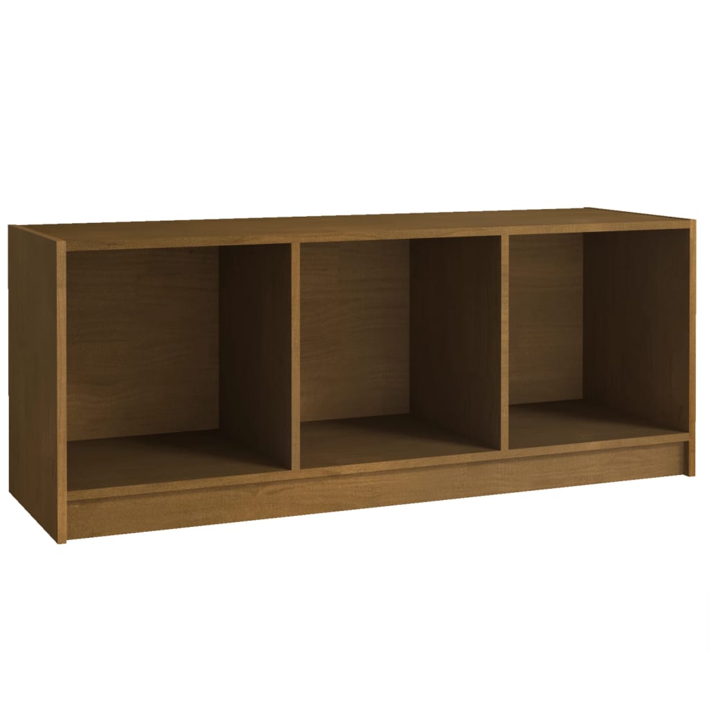 Meuble TV Marron miel 104x33x41 cm Bois de pin massif - XIOS