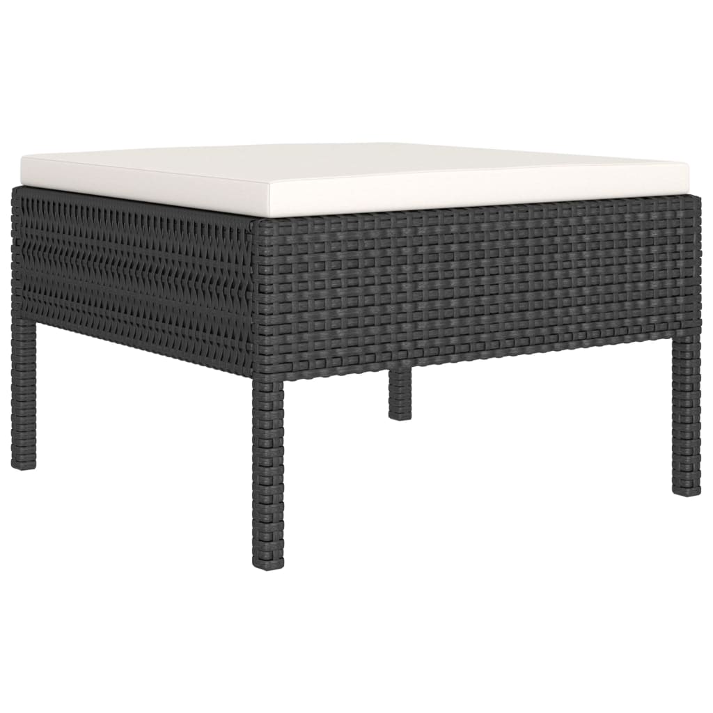 Salon de jardin 11 pcs avec coussins Résine tressée Noir - XIOS