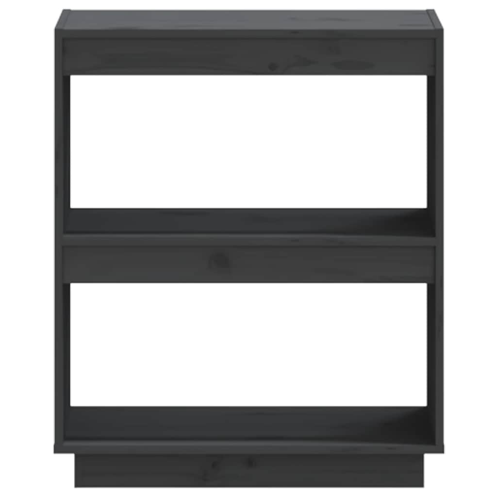 Bibliothèque Gris 60x35x71 cm Bois de pin massif - XIOS