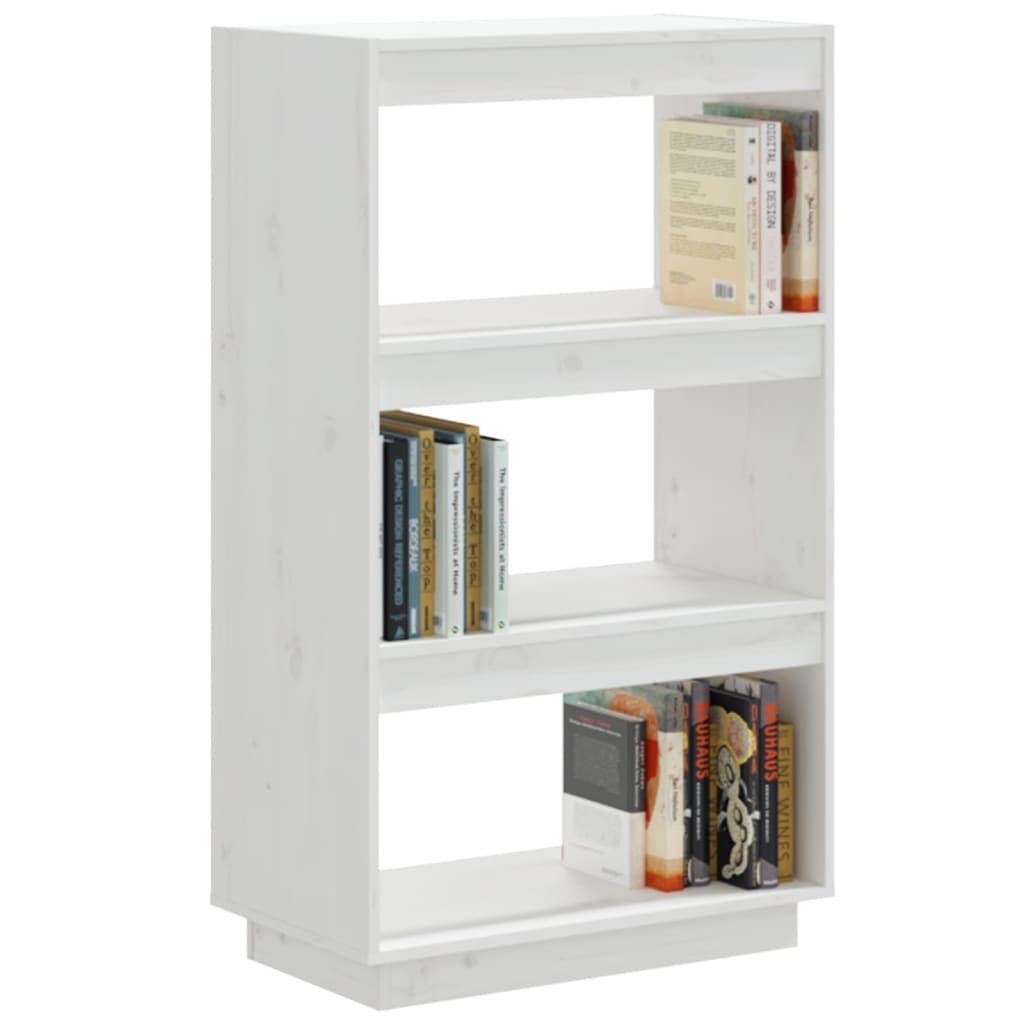 Bibliothèque/Séparateur de pièce Blanc 60x35x103 cm Pin massif - XIOS