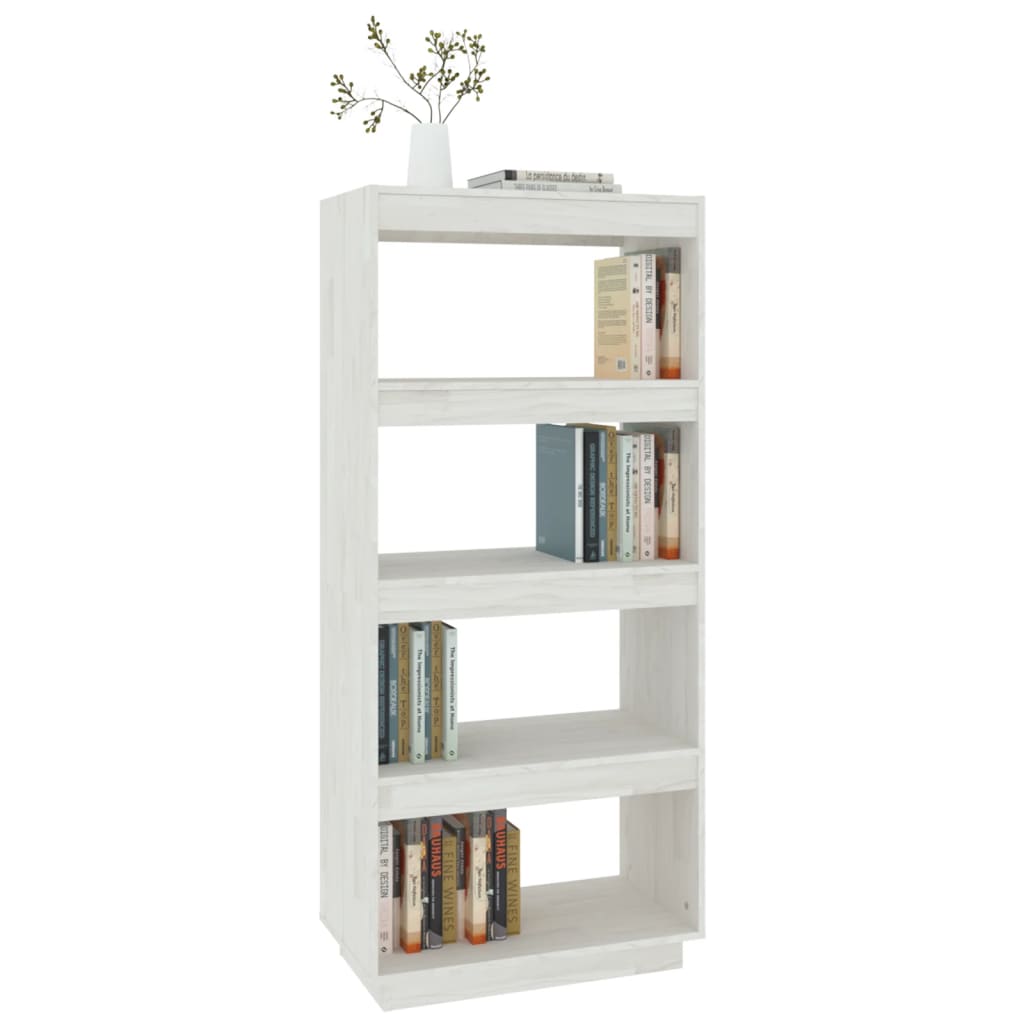 Bibliothèque/Séparateur de pièce Blanc 60x35x135 cm Pin massif - XIOS