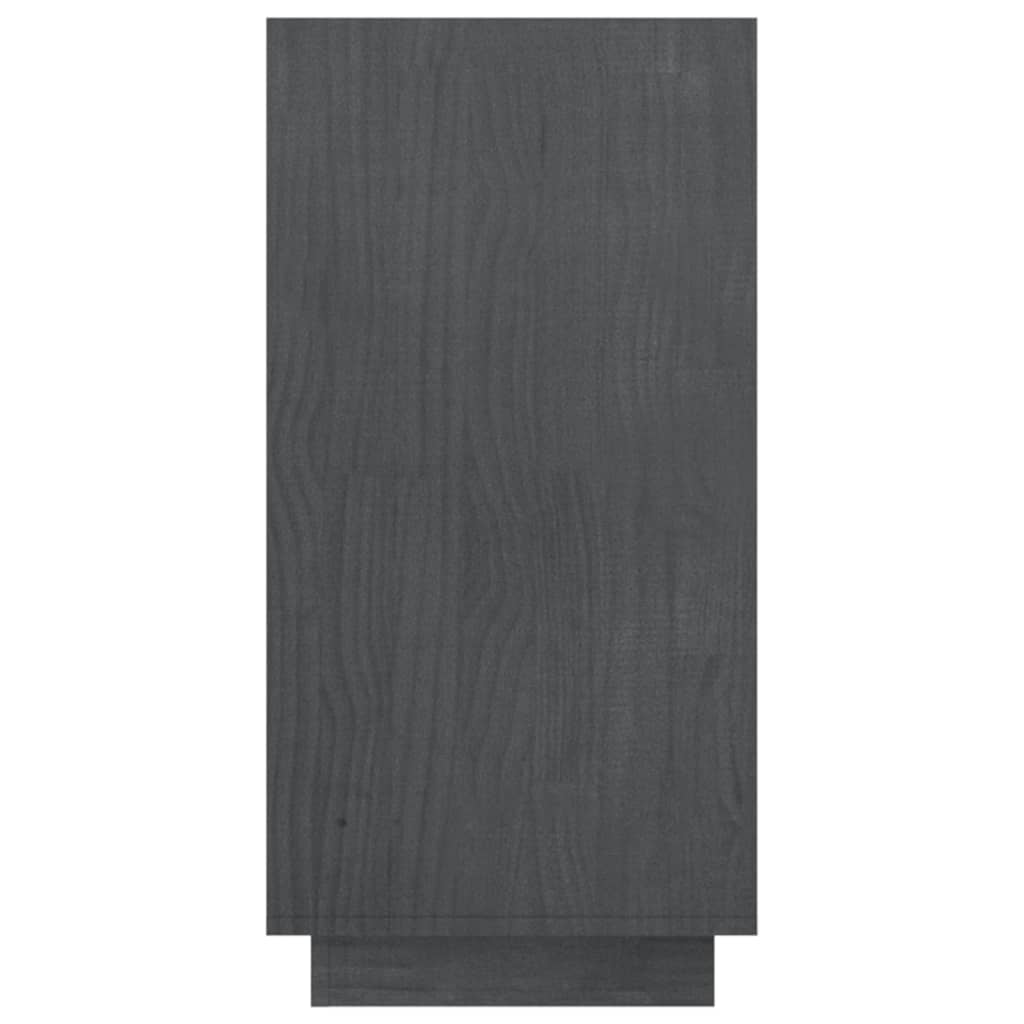 Bibliothèque Gris 80x35x71 cm Bois de pin massif - XIOS