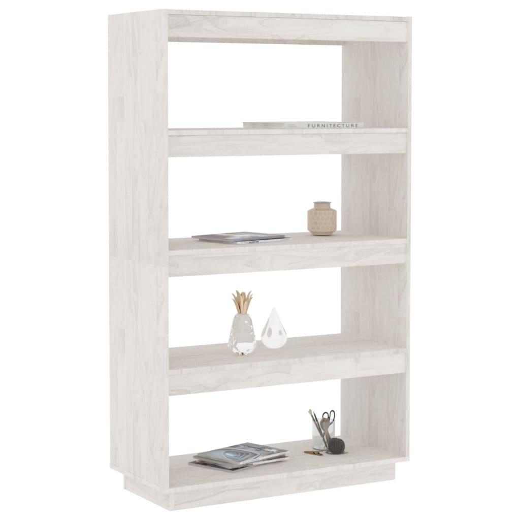 Bibliothèque/Séparateur de pièce Blanc 80x35x135 cm Pin massif - XIOS