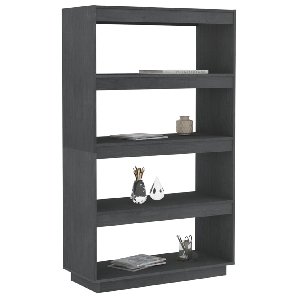 Bibliothèque/Séparateur de pièce Gris 80x35x135 cm Pin massif - XIOS