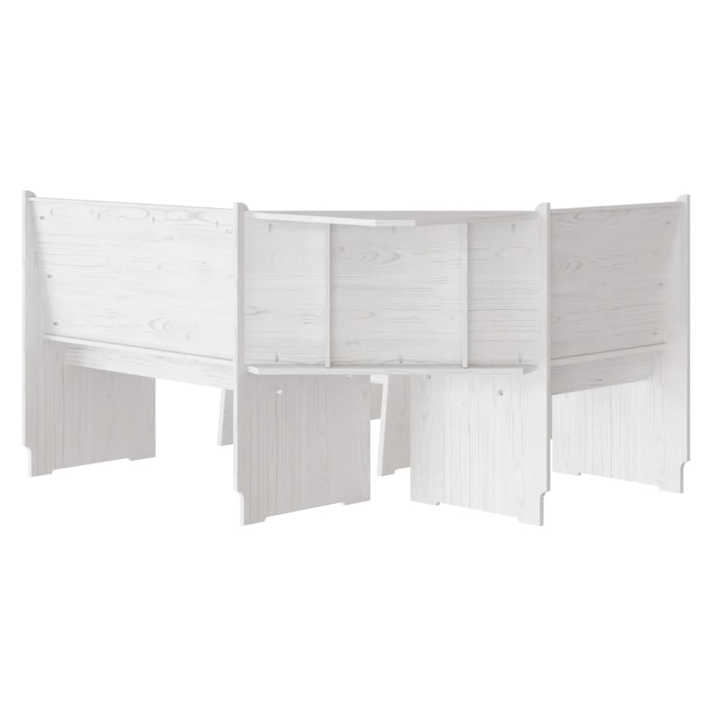 Ensemble à manger REINE 3 pcs blanc bois de pin massif - XIOS