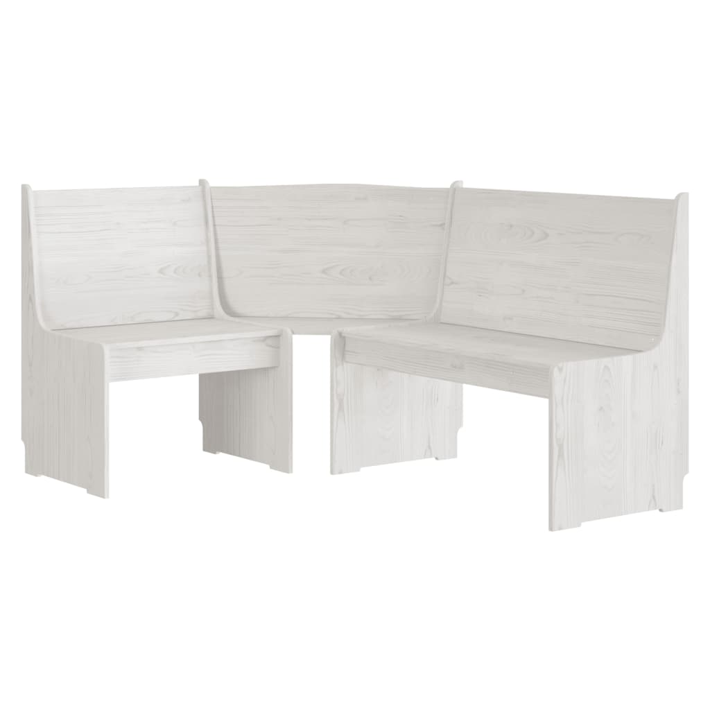 Ensemble à manger REINE 3 pcs blanc bois de pin massif - XIOS