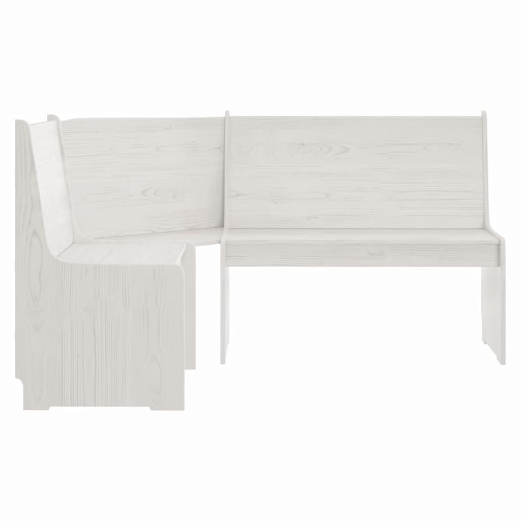 Ensemble à manger REINE 3 pcs blanc bois de pin massif - XIOS
