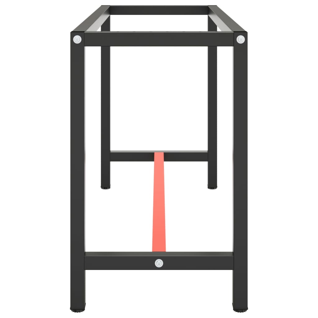 Cadre de banc de travail Noir et rouge mat 140x50x79 cm Métal - XIOS