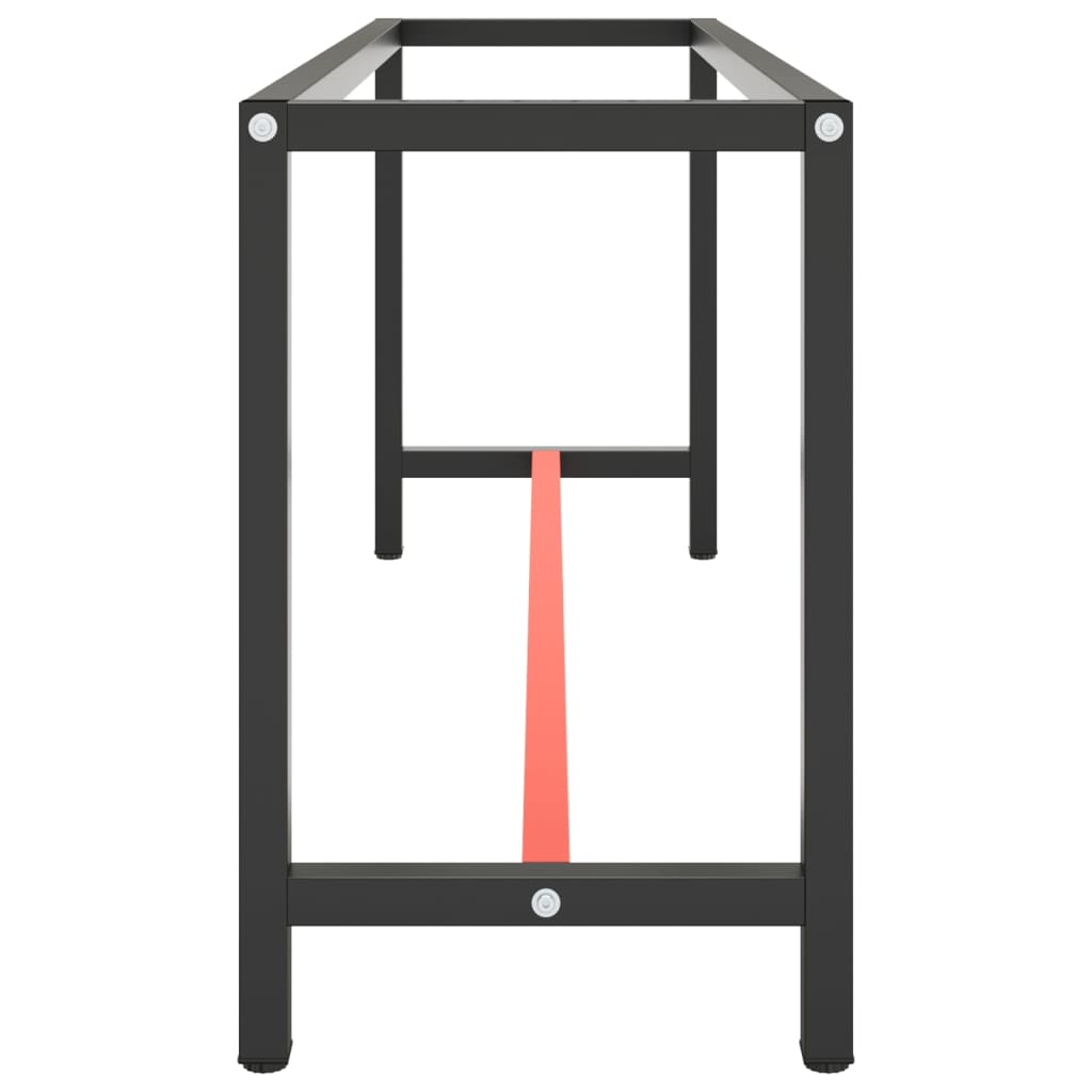 Cadre de banc de travail Noir et rouge mat 190x50x79 cm Métal - XIOS