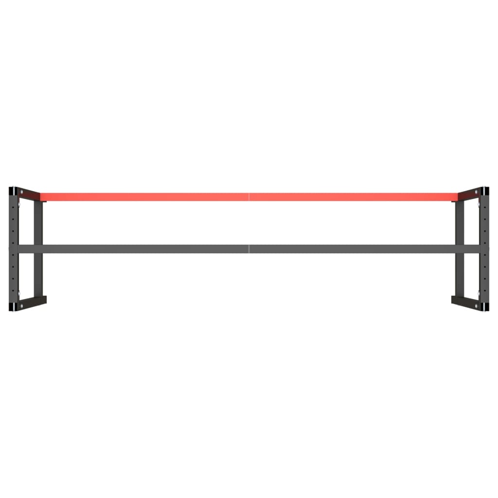 Cadre de banc de travail Noir et rouge mat 220x57x79 cm Métal - XIOS