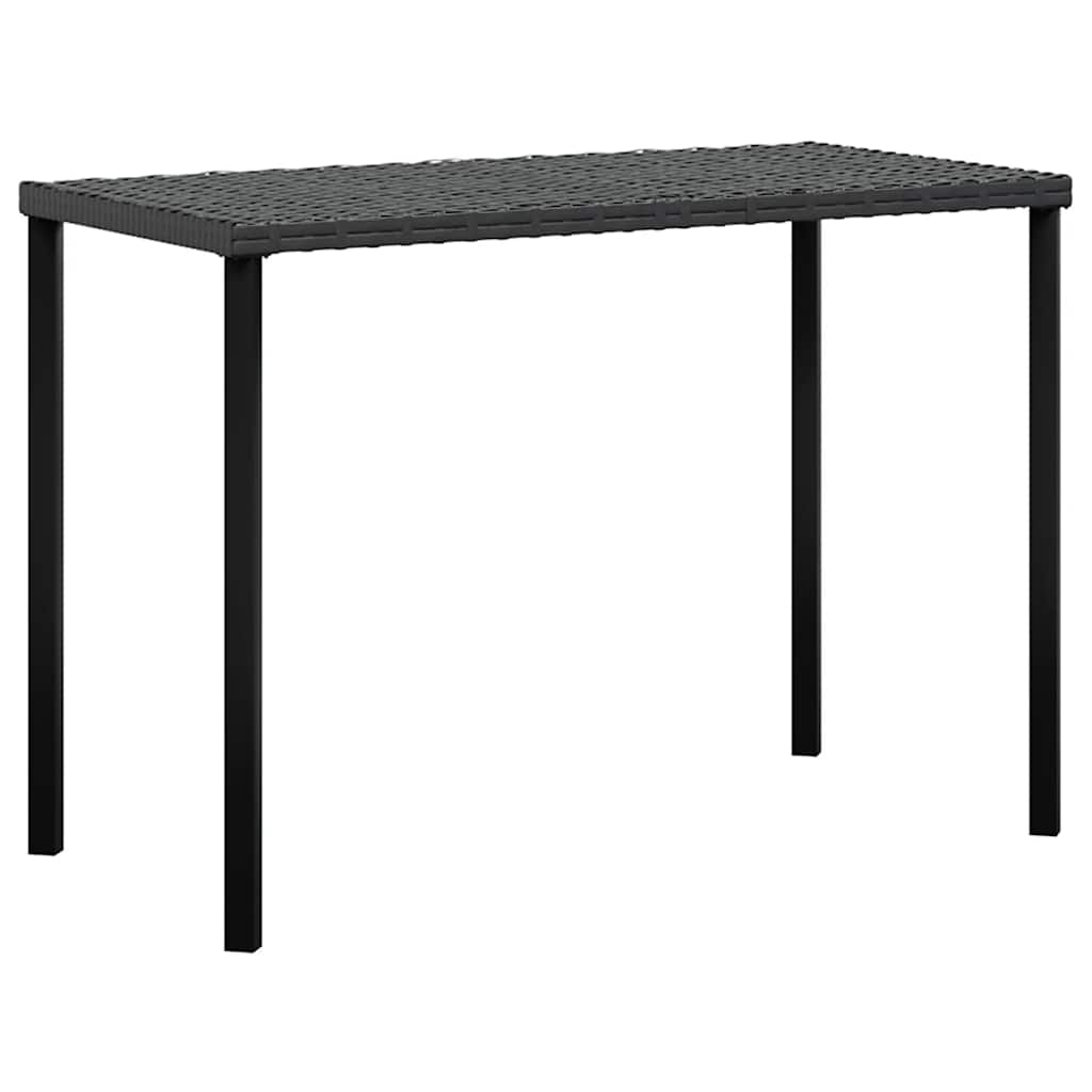 Ensemble de canapés en L 5pcs avec coussins résine tressée noir