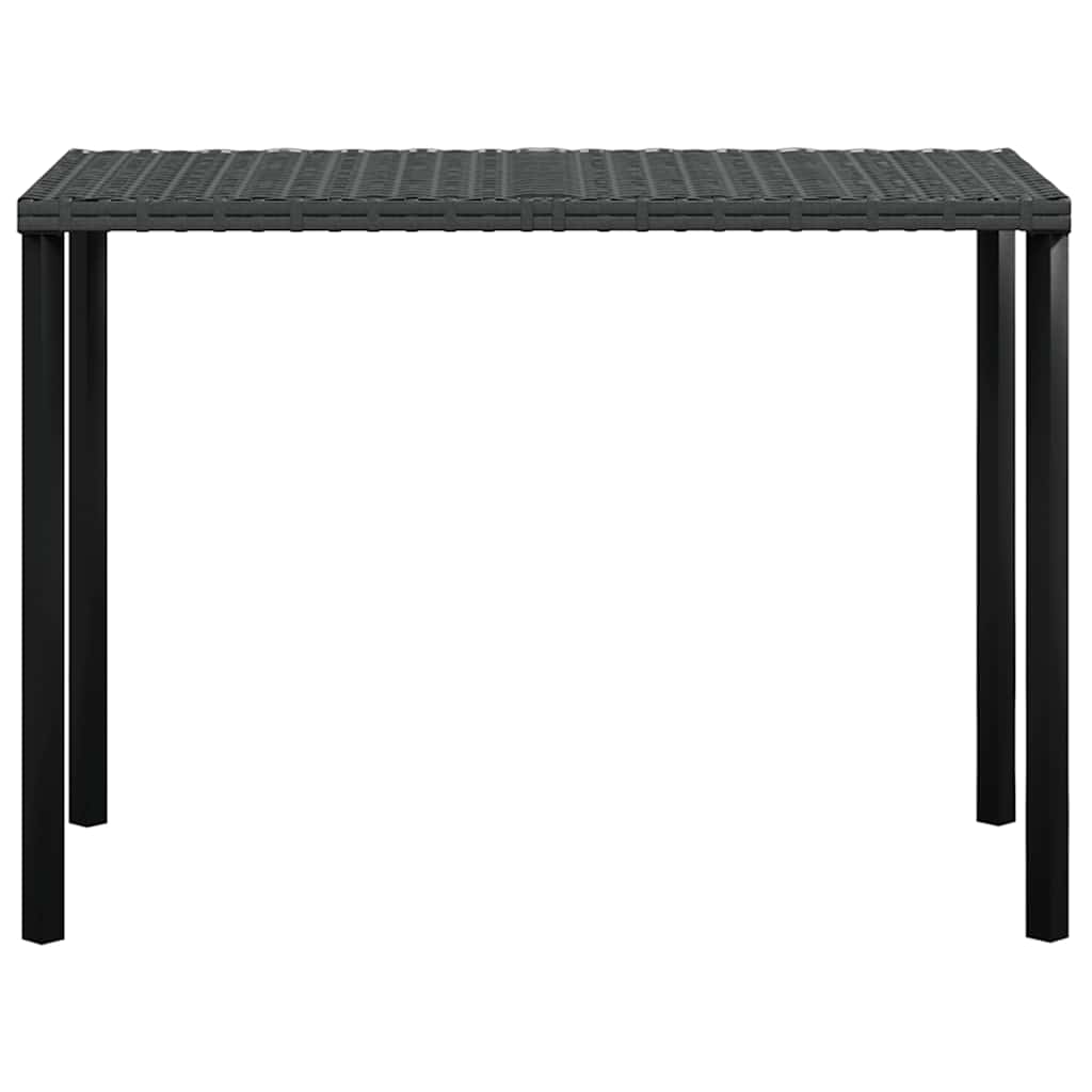 Ensemble de canapés en L 5pcs avec coussins résine tressée noir