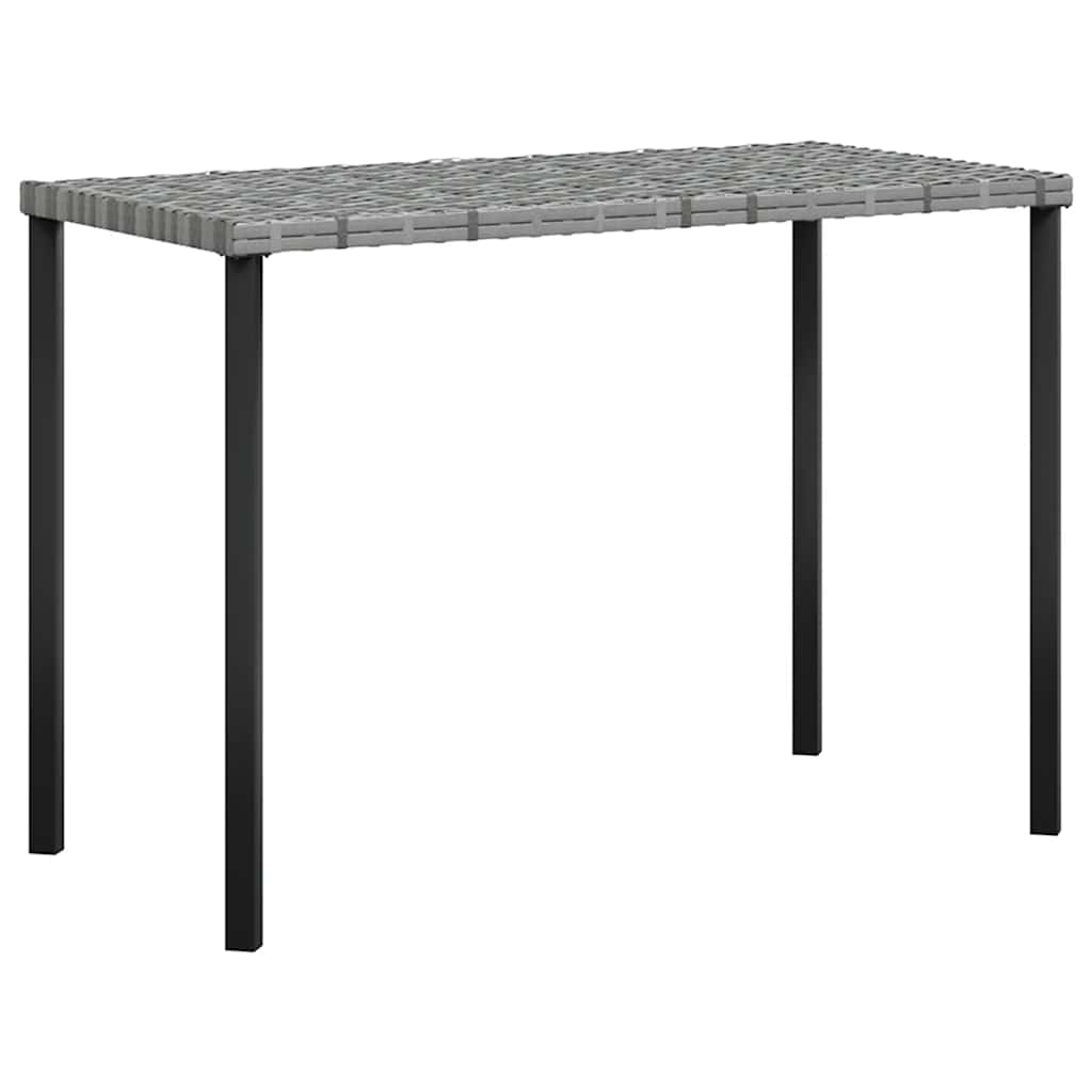 Ensemble de canapés en L 5pcs avec coussins résine tressée gris