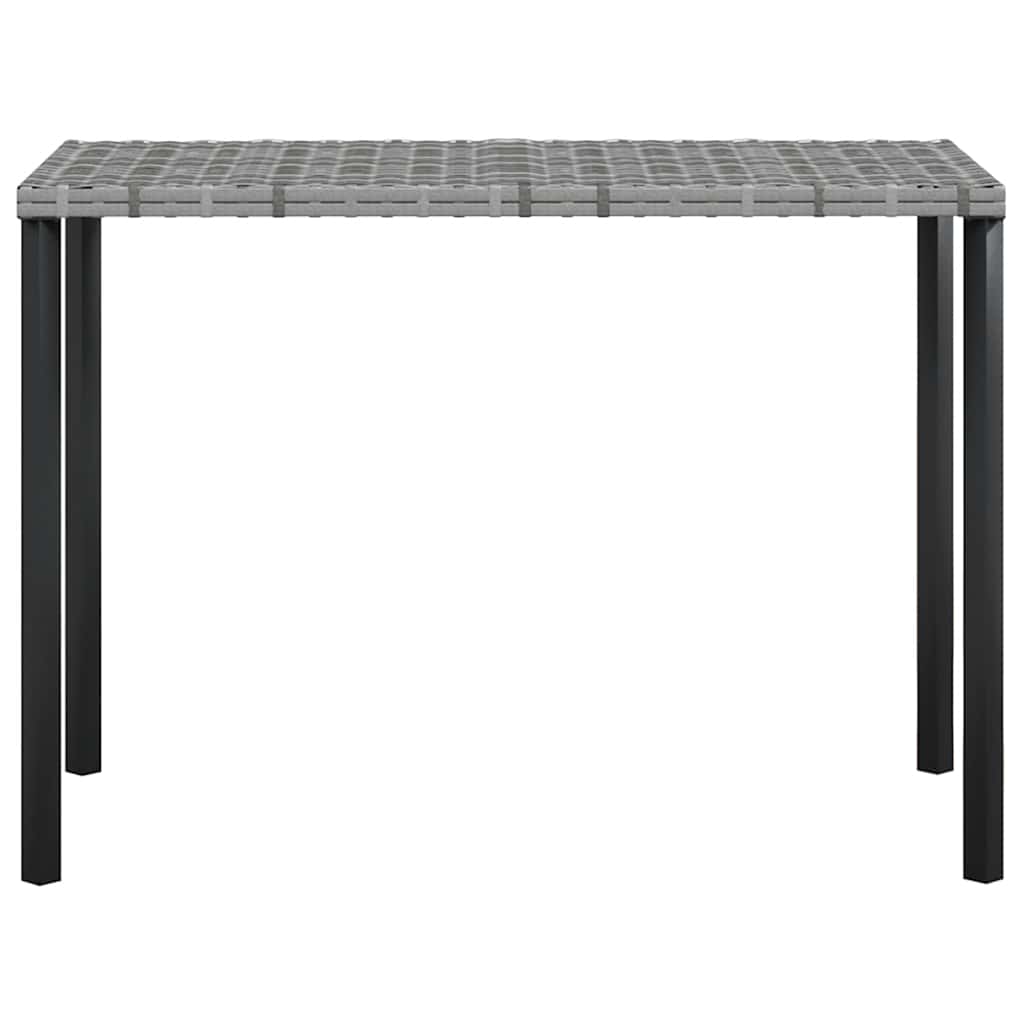 Ensemble de canapés en L 5pcs avec coussins résine tressée gris