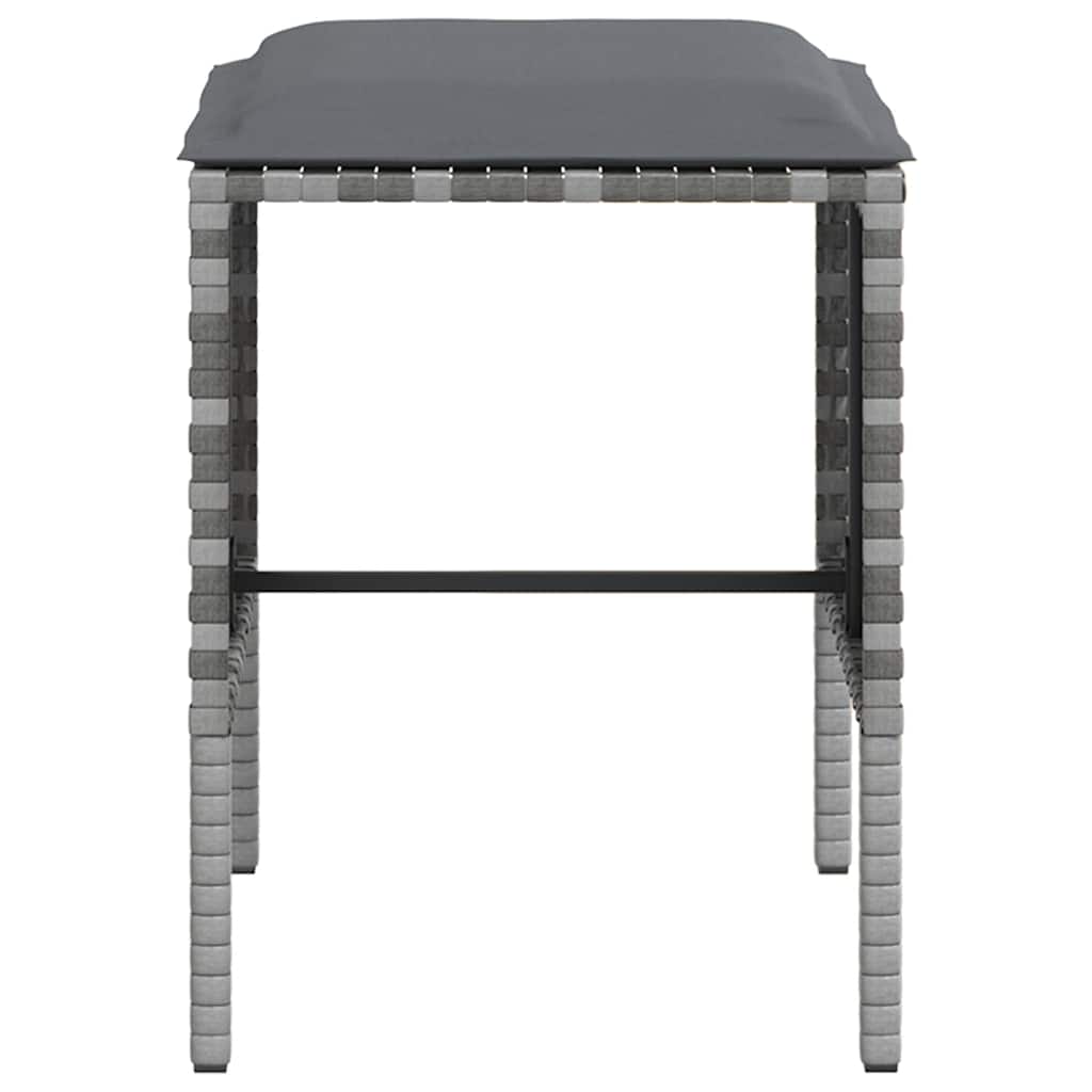 Ensemble de canapés en L 5pcs avec coussins résine tressée gris
