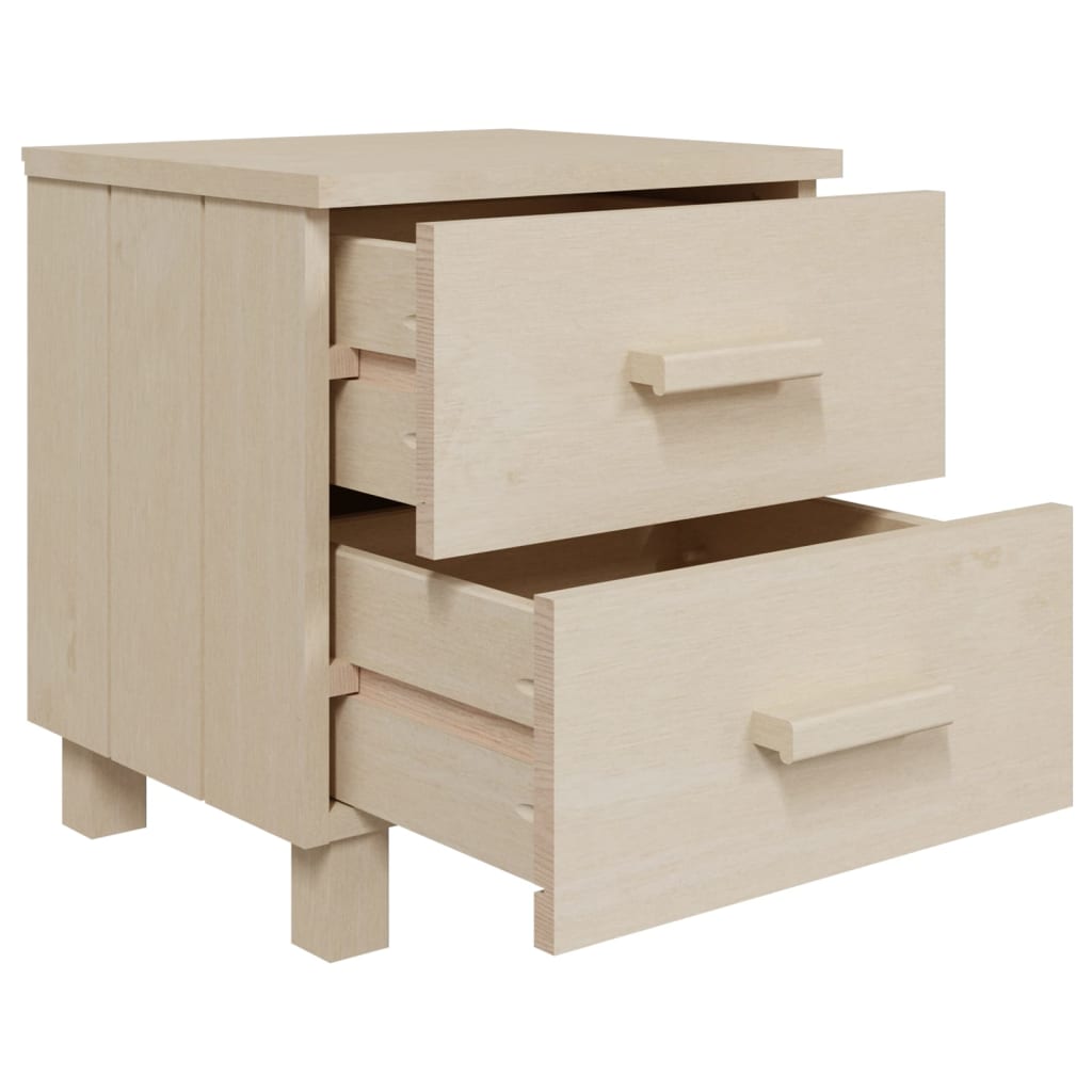 Tables de chevet HAMAR 2pcs Marron miel 40x35x44,5cm Bois - XIOS