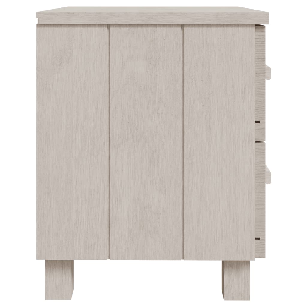 Tables de chevet HAMAR 2 pcs Blanc 40x35x44,5 cm Bois massif - XIOS