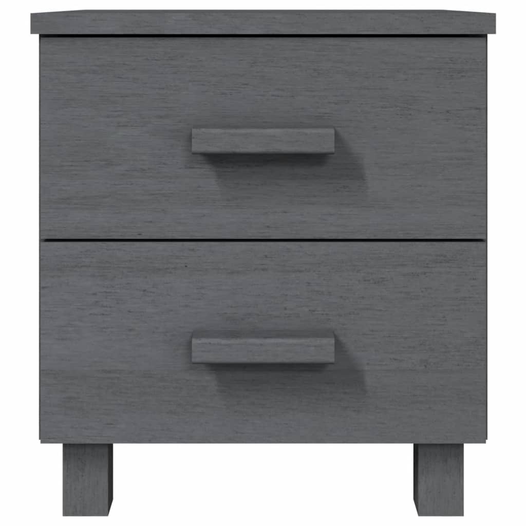 Tables de chevet HAMAR 2pcs Gris foncé 40x35x44,5cm Bois massif - XIOS