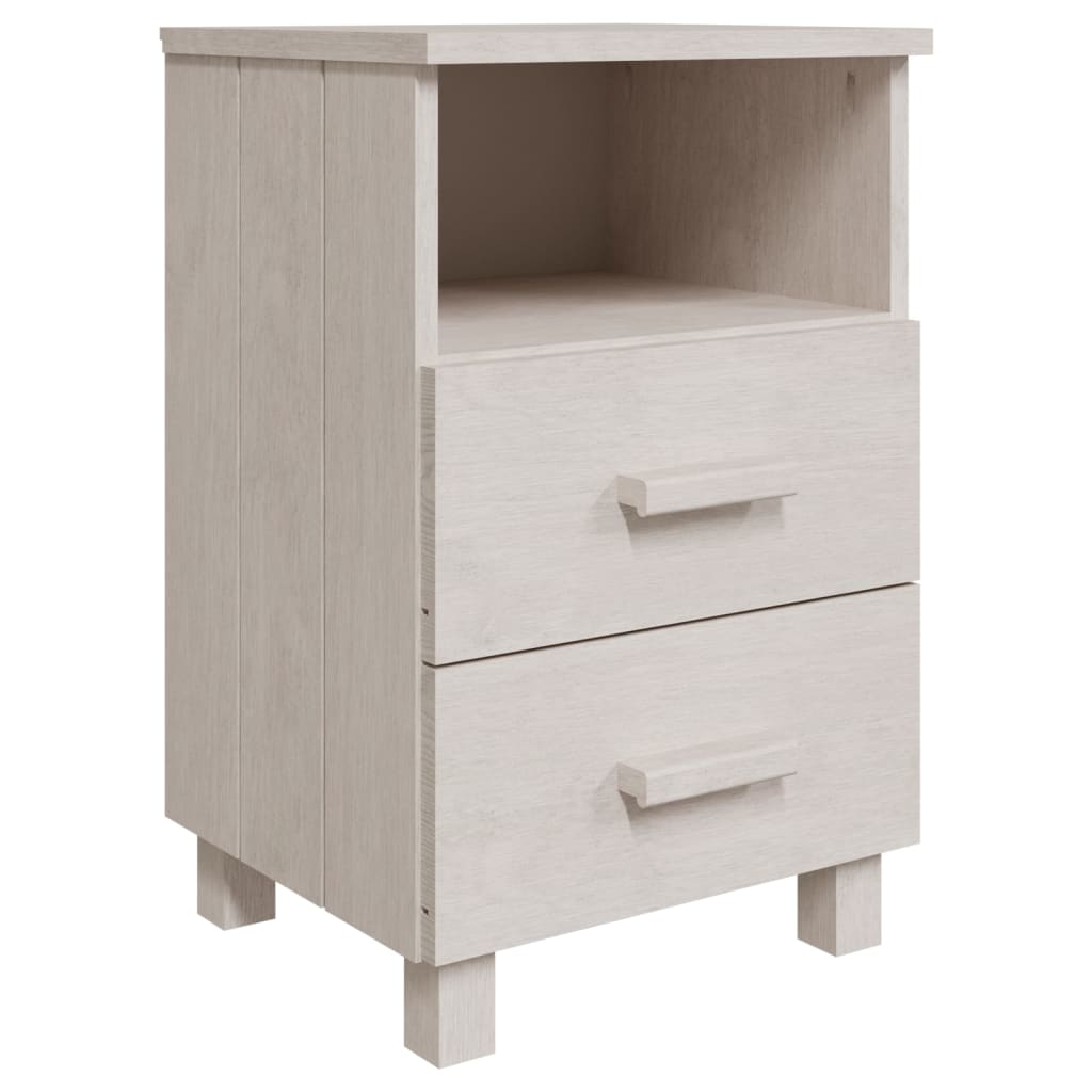 Tables de chevet HAMAR 2 pcs Blanc 40x35x62 cm Bois massif - XIOS