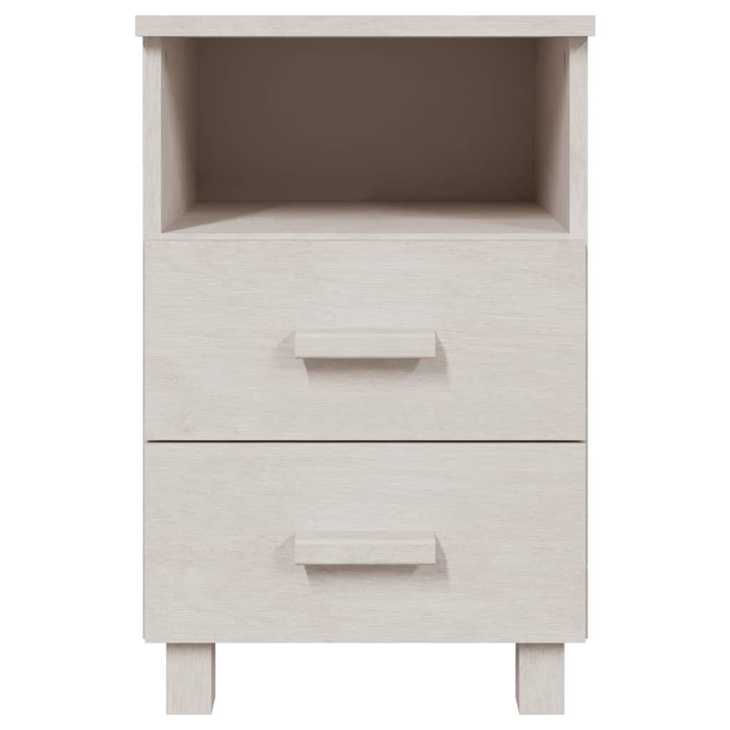 Tables de chevet HAMAR 2 pcs Blanc 40x35x62 cm Bois massif - XIOS