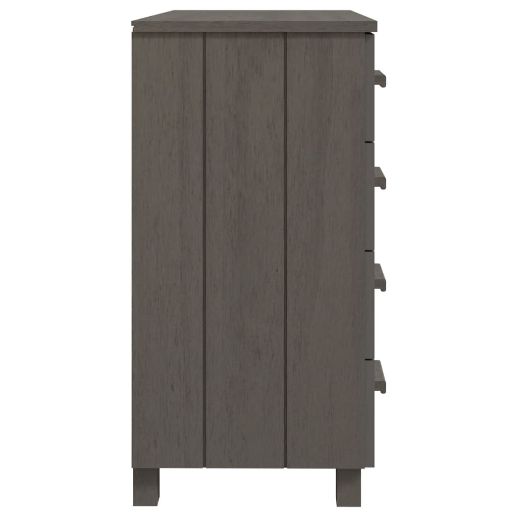 Buffet HAMAR Gris clair 79x40x80 cm Bois massif de pin - XIOS